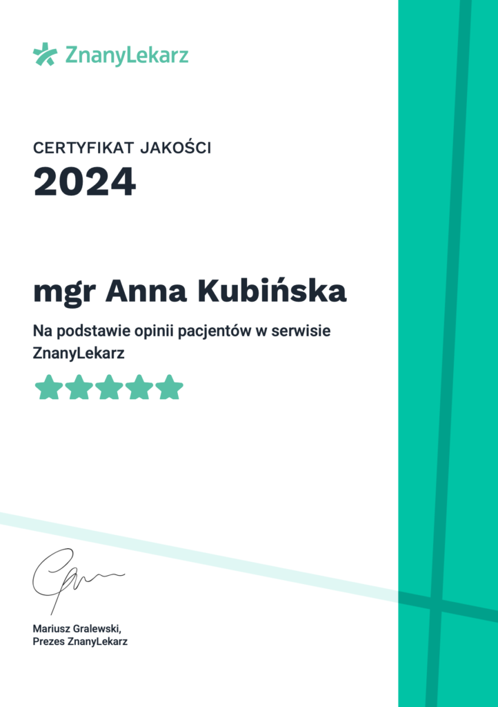 Ceryfikat jakości 2024